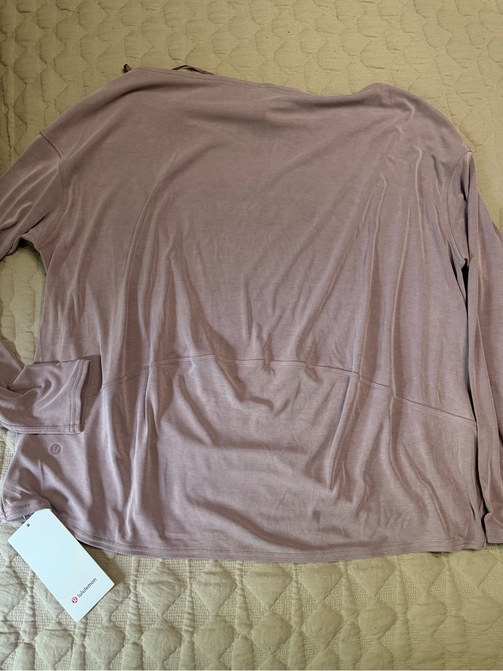 Lululemon Drapey Softstreme Off-The-Shoulder Longsleeve Color TWRS Top NWT - Picture 5 of 8